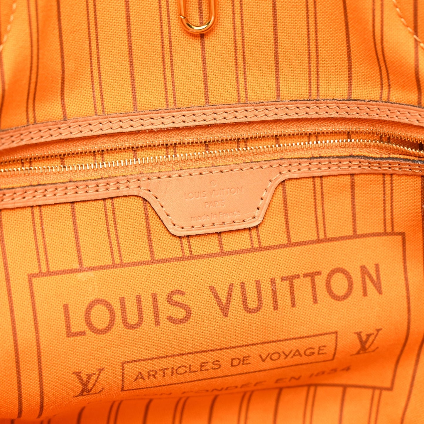 Damier Azur Braided Neverfull MM Orange