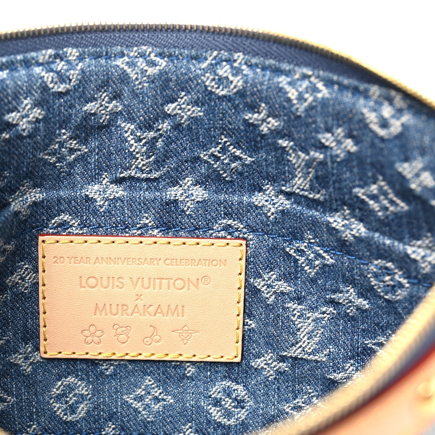 LV X TM Monogram Denim Cerises Pochette Accessories Blue
