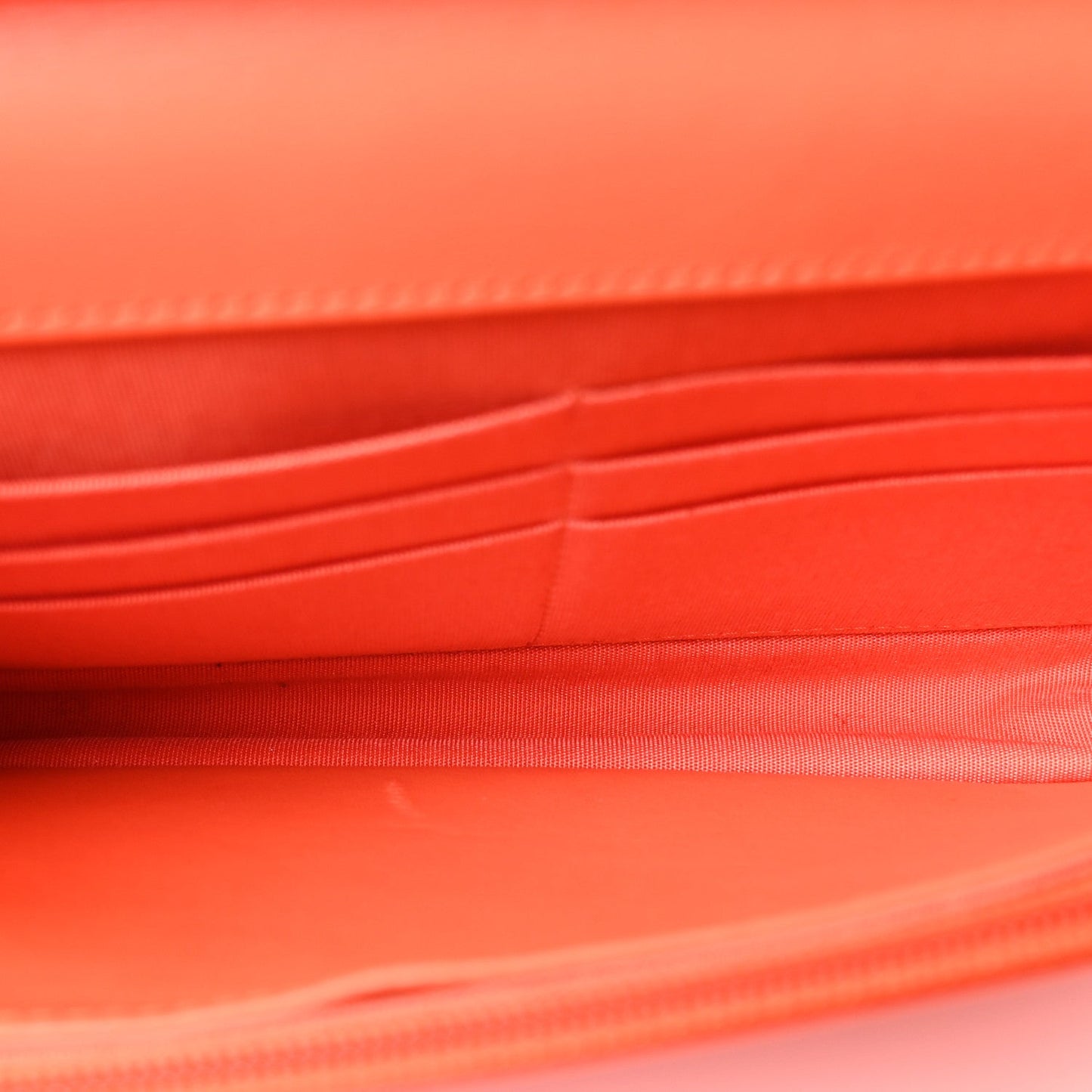 Caviar Quilted Boy Wallet On Chain WOC Orange
