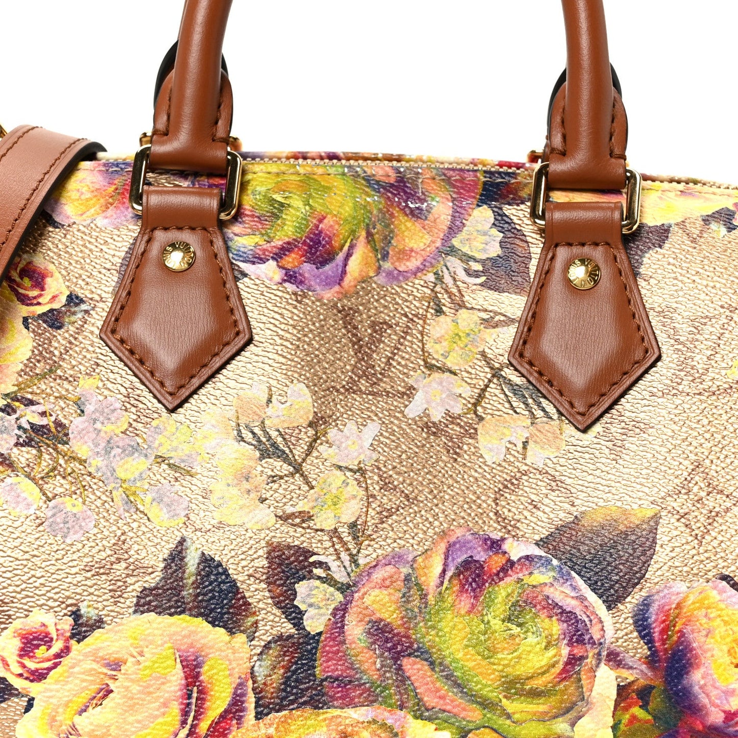 Metallic Monogram LV Garden Speedy Bandouliere 25 Gold