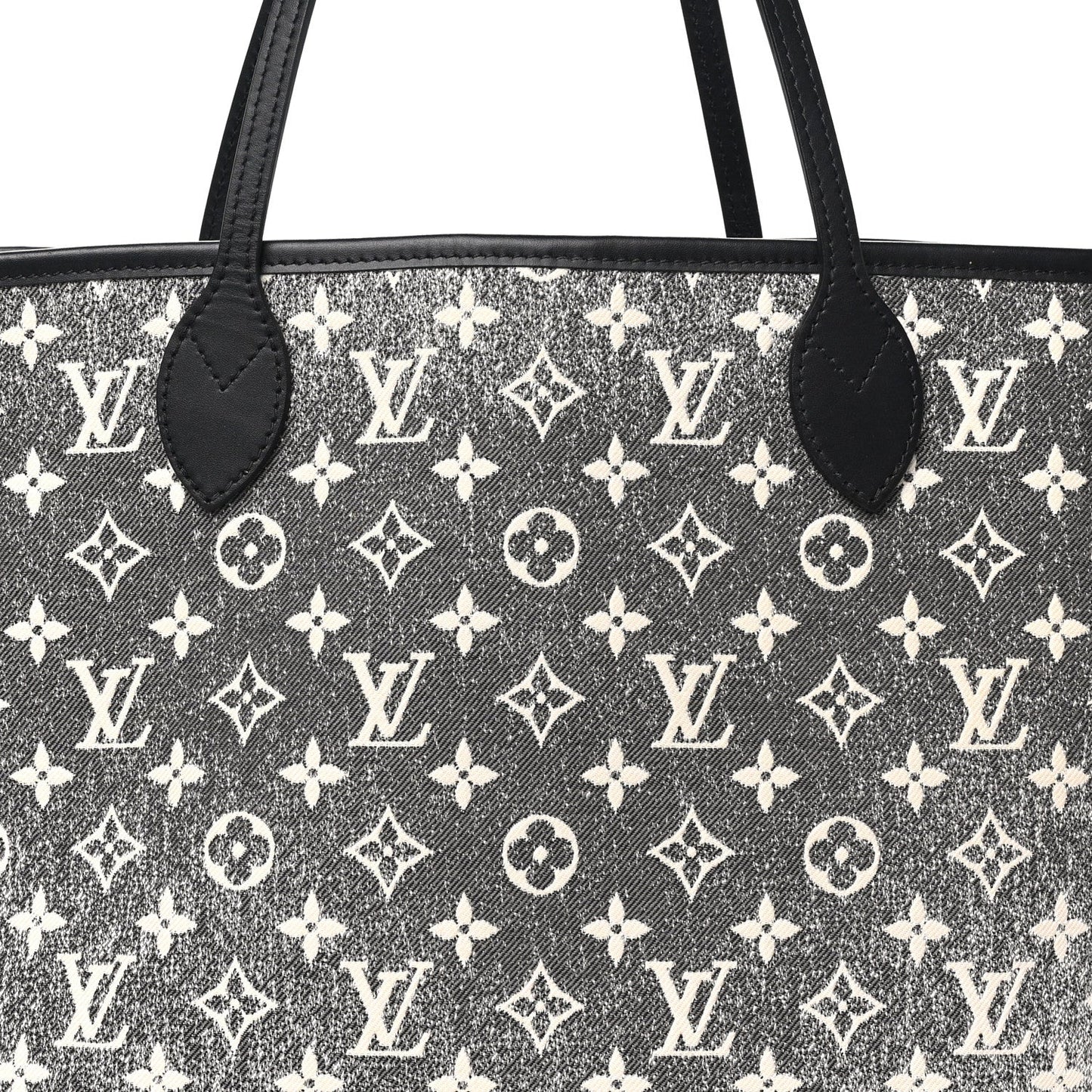 Denim Monogram Jacquard Neverfull MM Grey