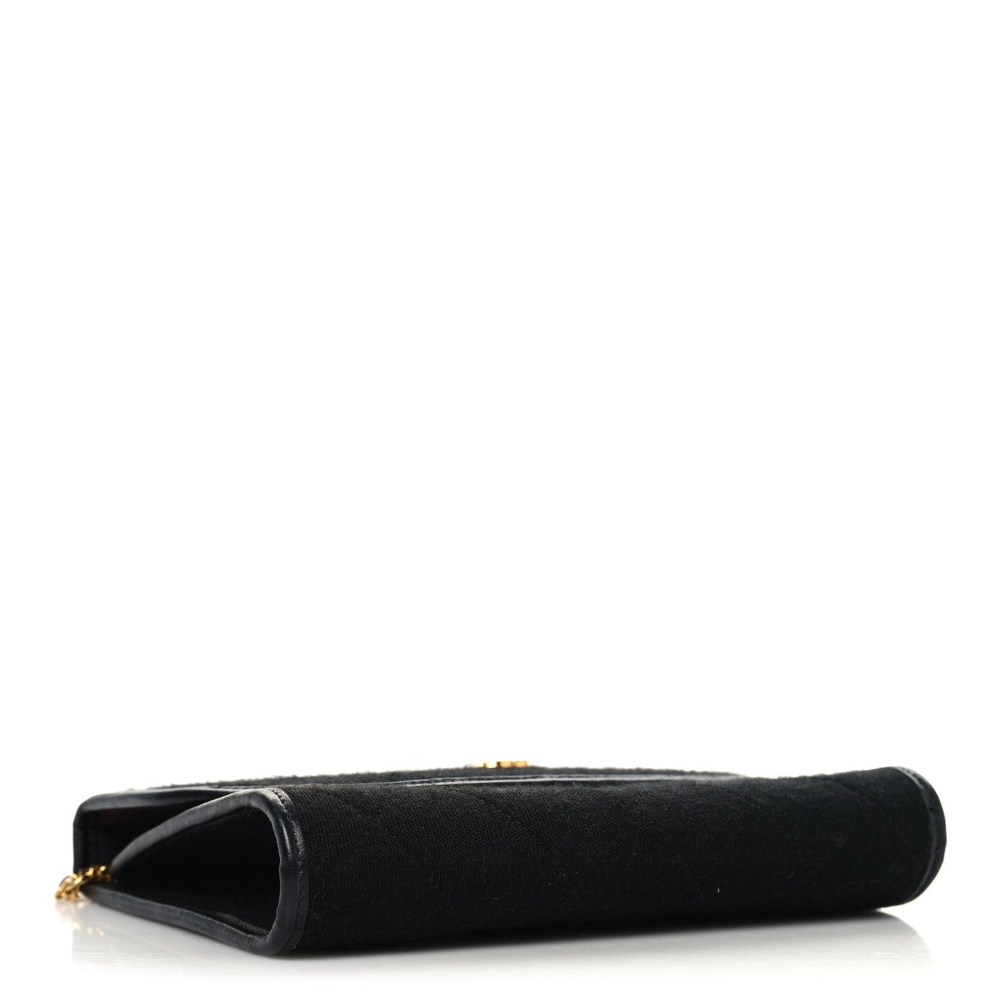 Jersey Quilted Mini Square Flap Black
