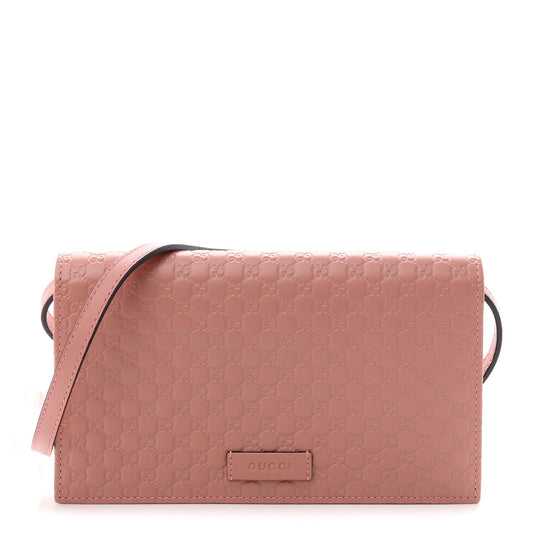 Microguccissima Crossbody Wallet Soft Pink Soft Pink