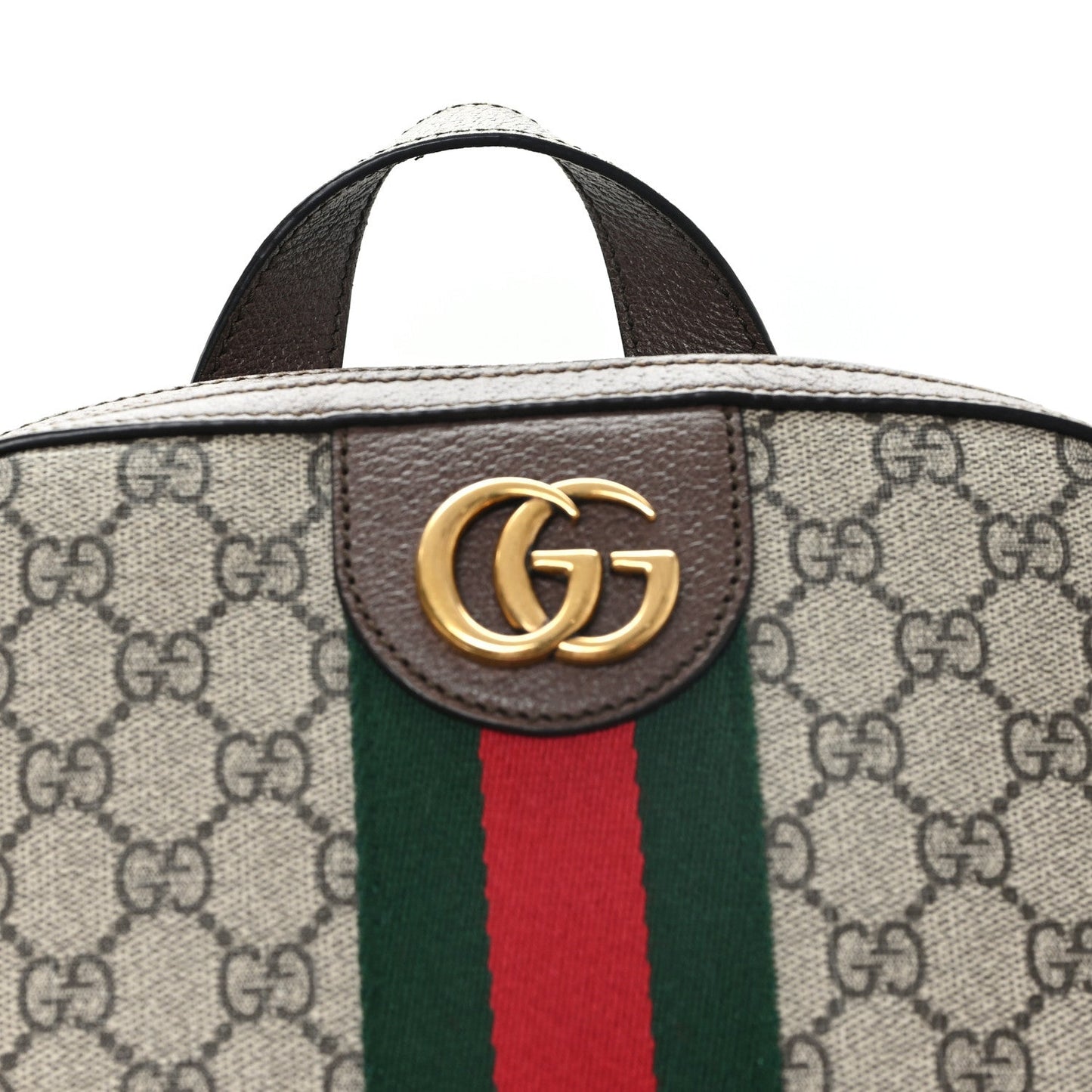 GG Supreme Monogram Medium Ophidia Day Backpack Brown Brown