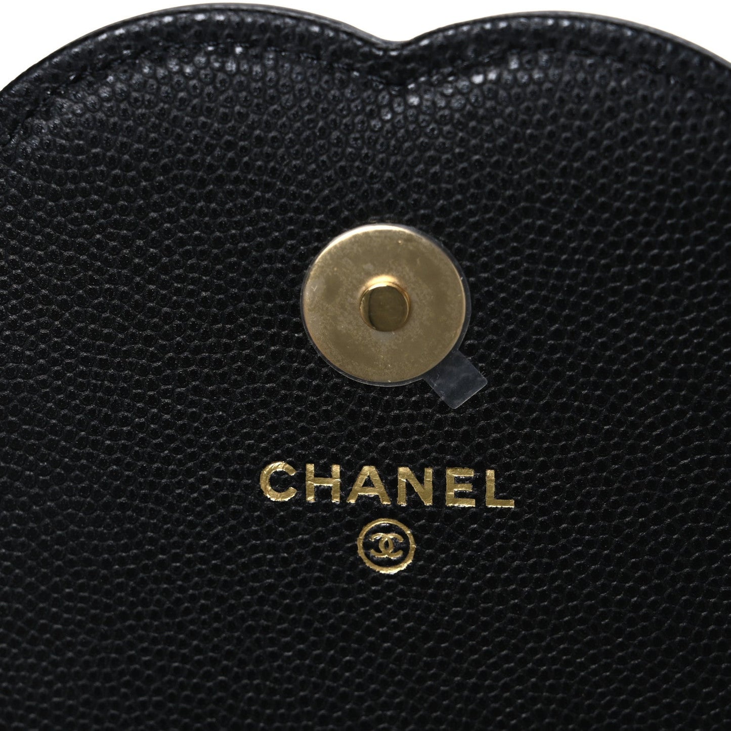 Shiny Caviar Lambskin Quilted CC Neo Filigree Wallet on Chain WOC Black