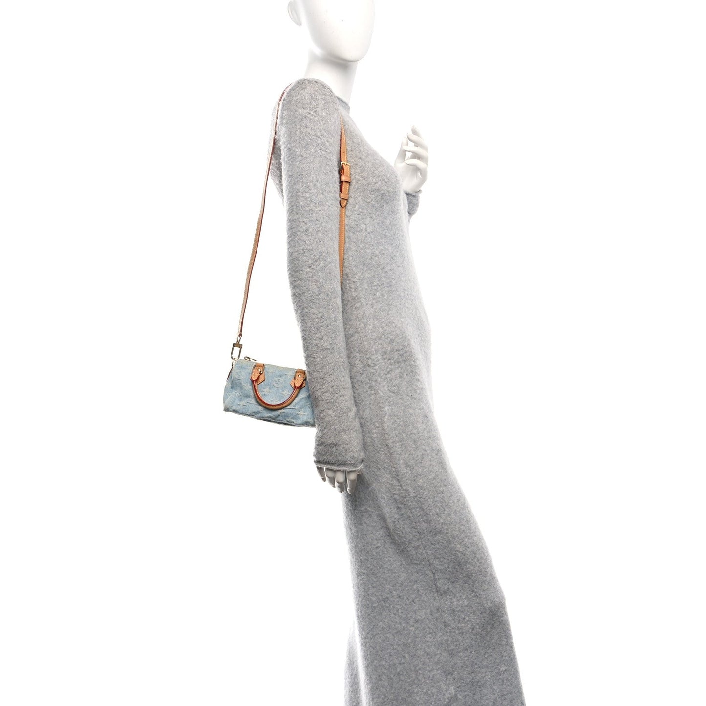 Monogram Denim Nano Speedy Sky Blue