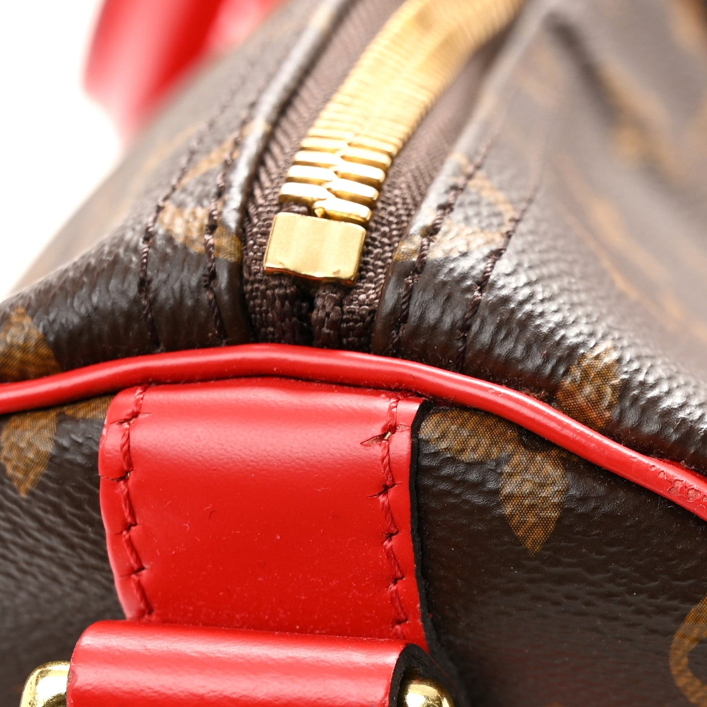 Calfskin Monogram Keepall Bandouliere 50 Coquelicot