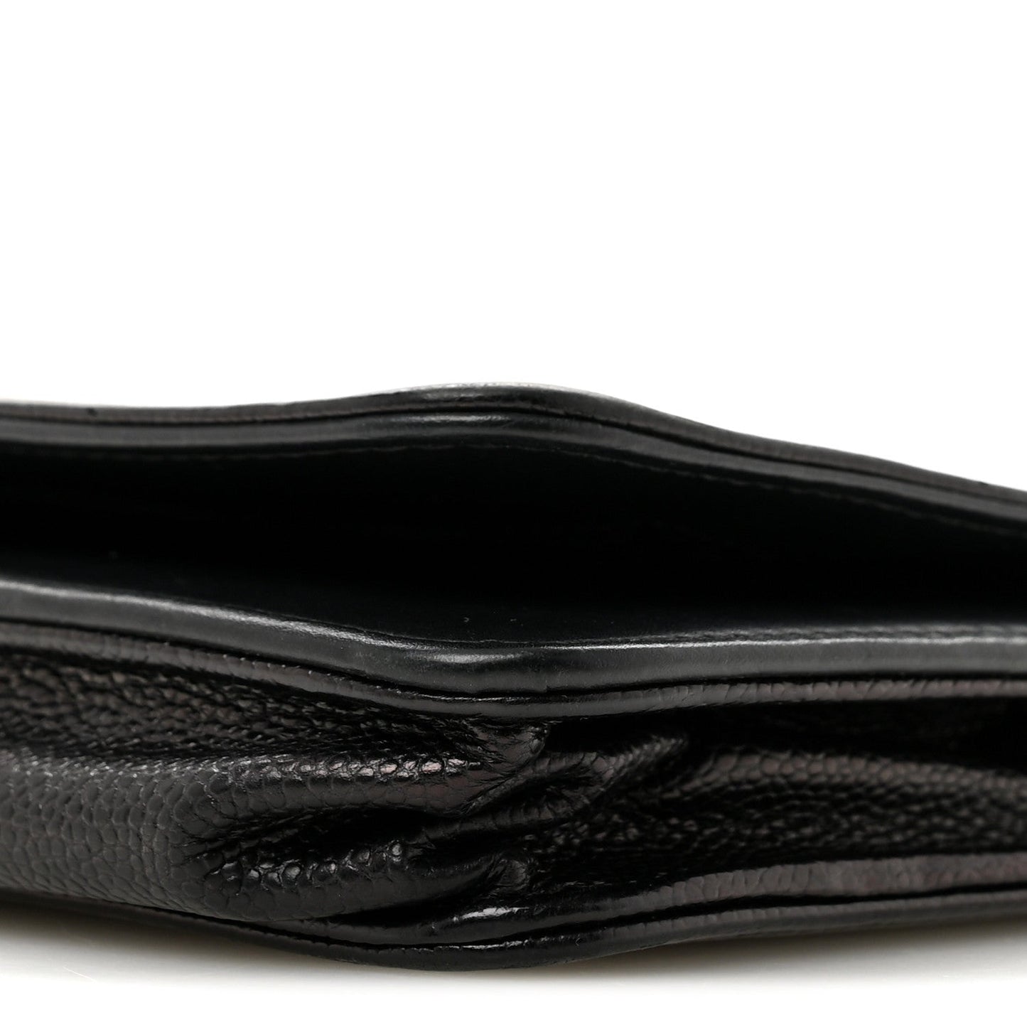 Caviar Chevron Quilted Boy Wallet On Chain WOC Black