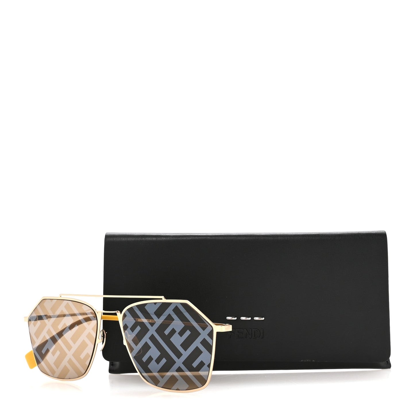 Metal Aviator Sunglasses FFM0022/S Yellow