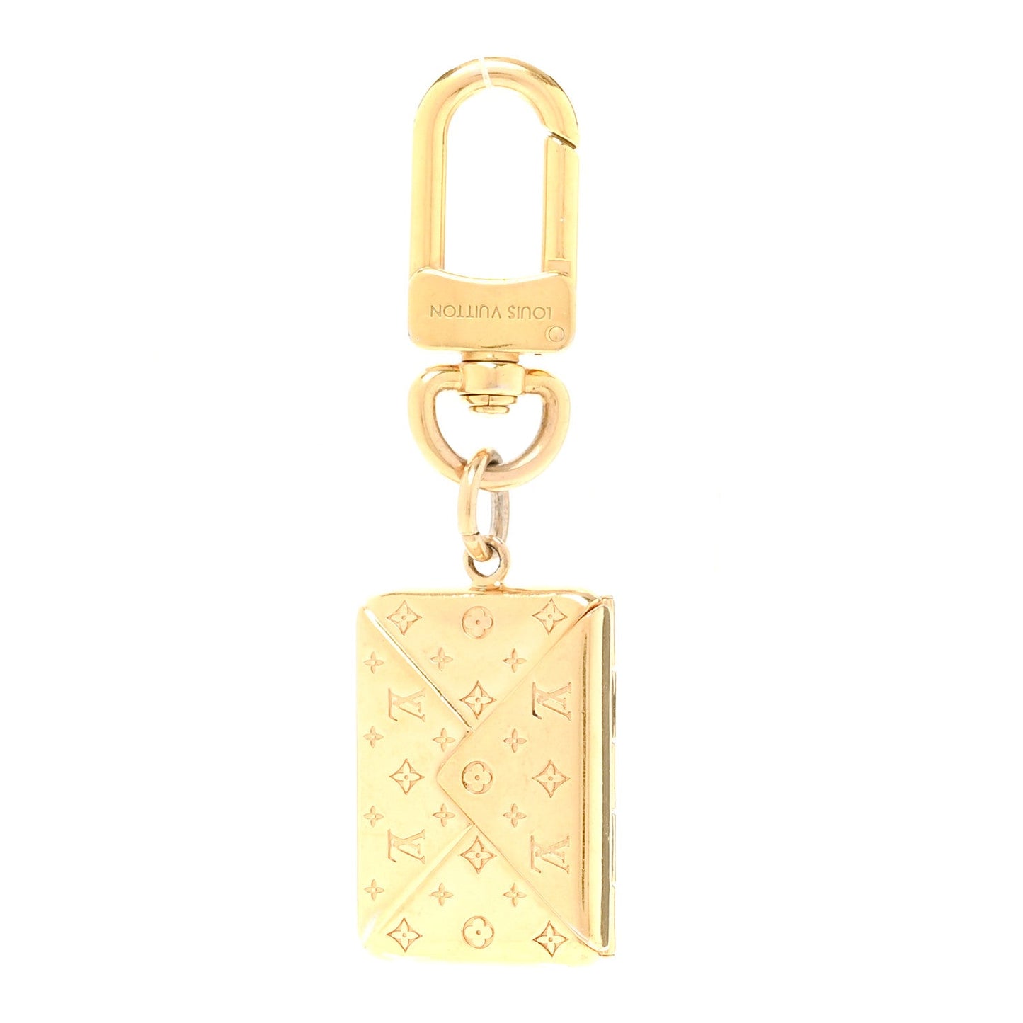 Love Note Envelope Bag Charm Key Holder Gold