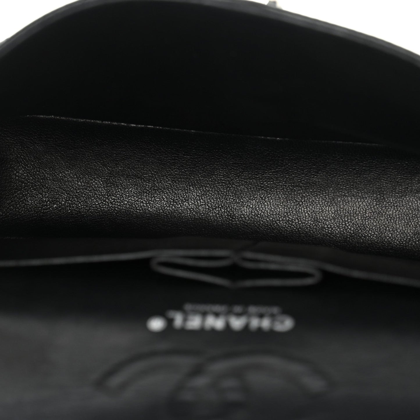 Caviar Quilted Small Double Flap Black