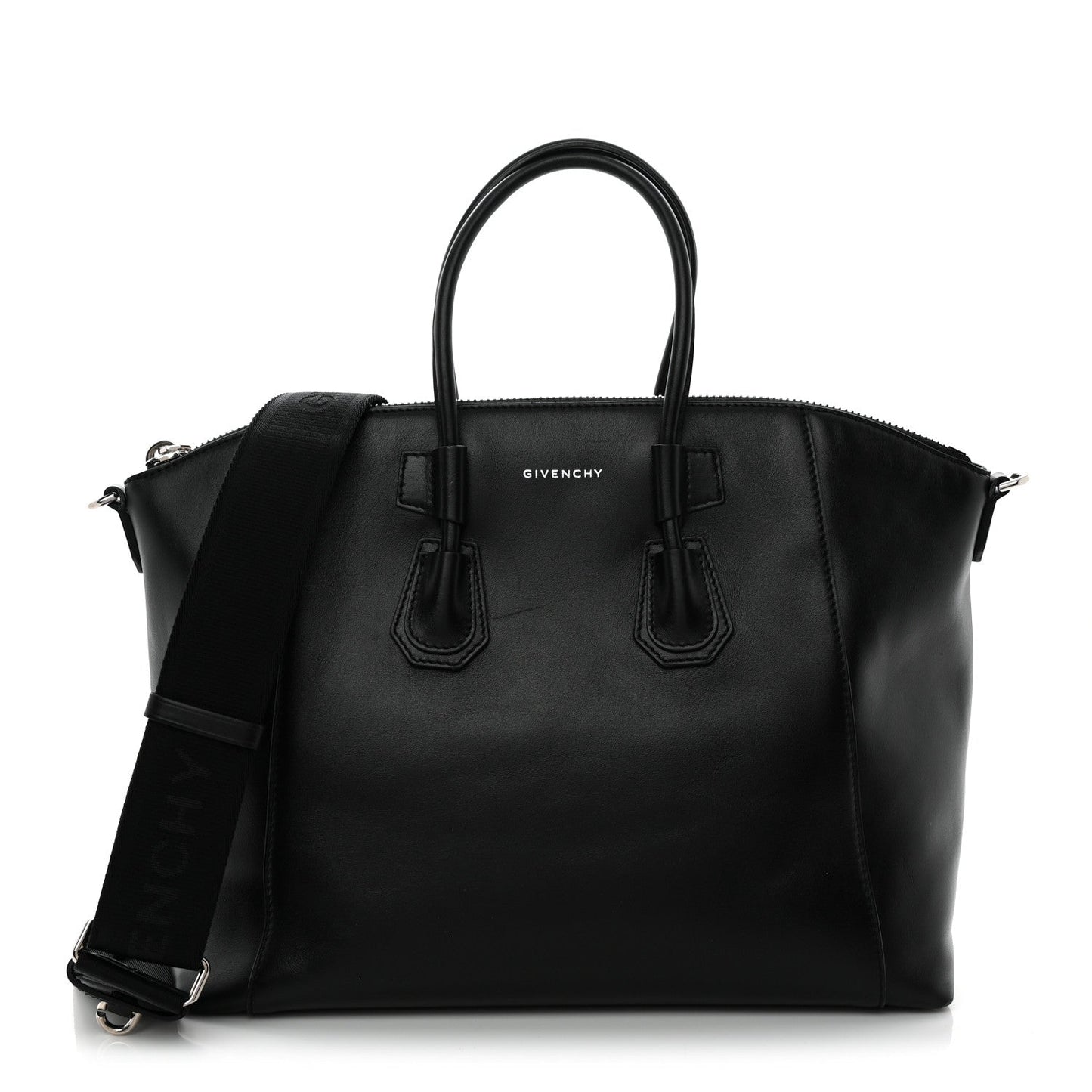 Box Calfskin Small Antigona Sport Top Handle Bag  Black