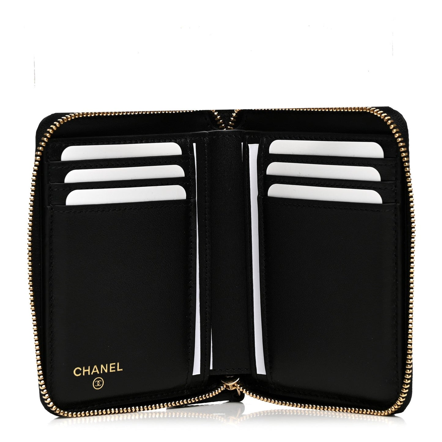 Lizard Embossed Compact Wallet Black