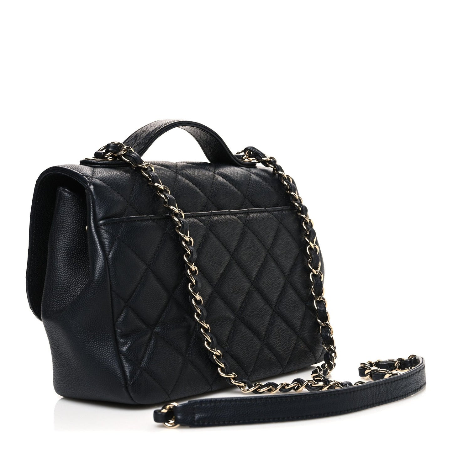 Caviar Quilted Medium Business Affinity Flap Black