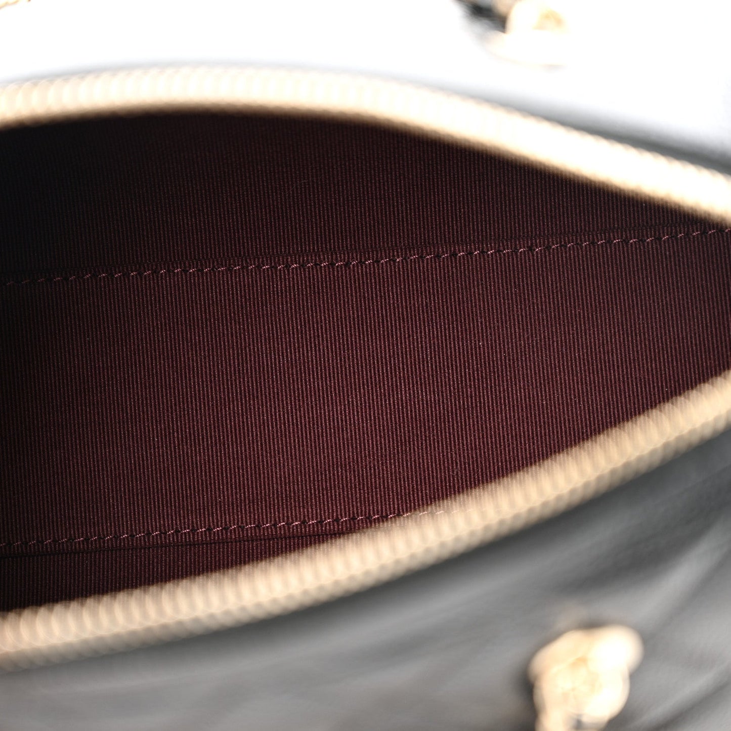 Caviar Quilted Barrel Clutch With Chain  Black