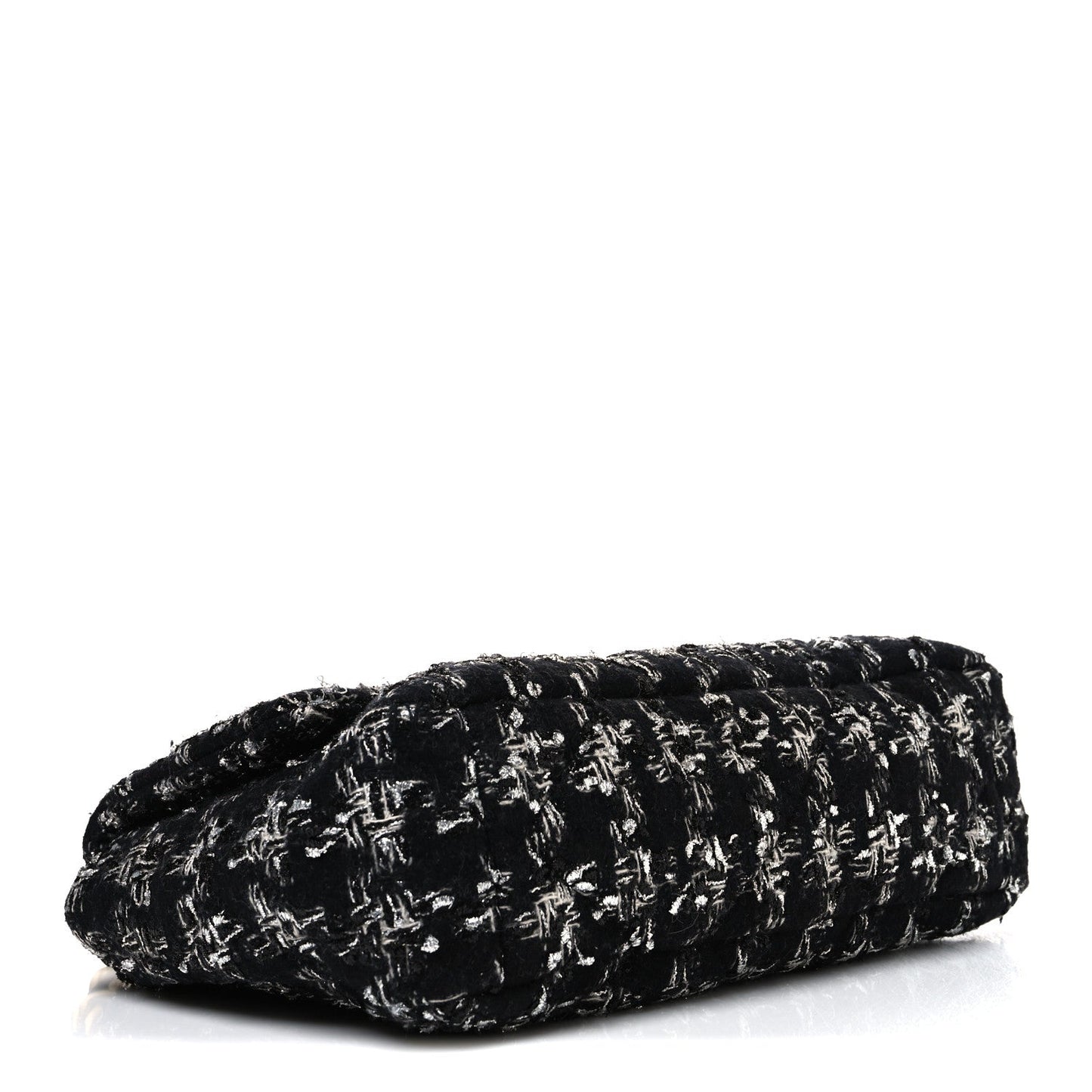 Tweed Quilted Large Chanel 19 Flap Black Silver Ecru