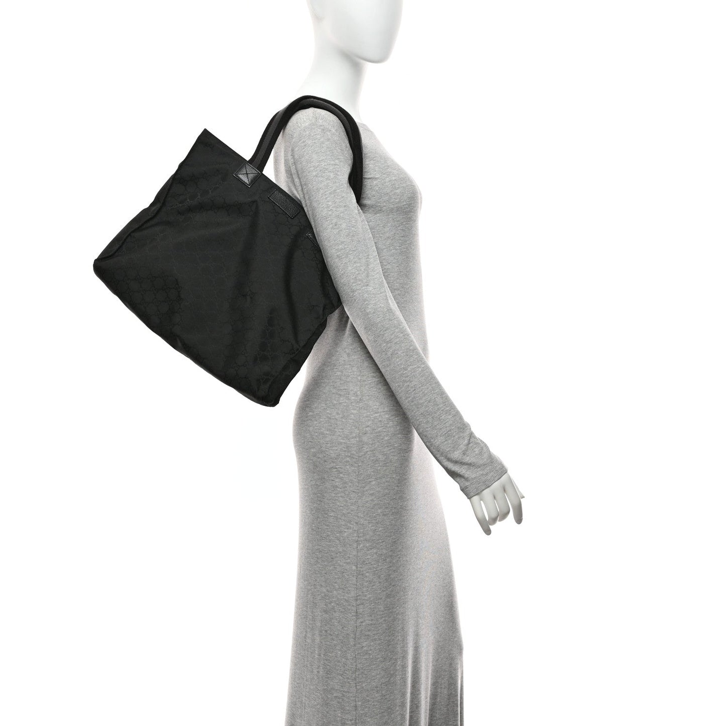 Nylon Monogram Tote Black