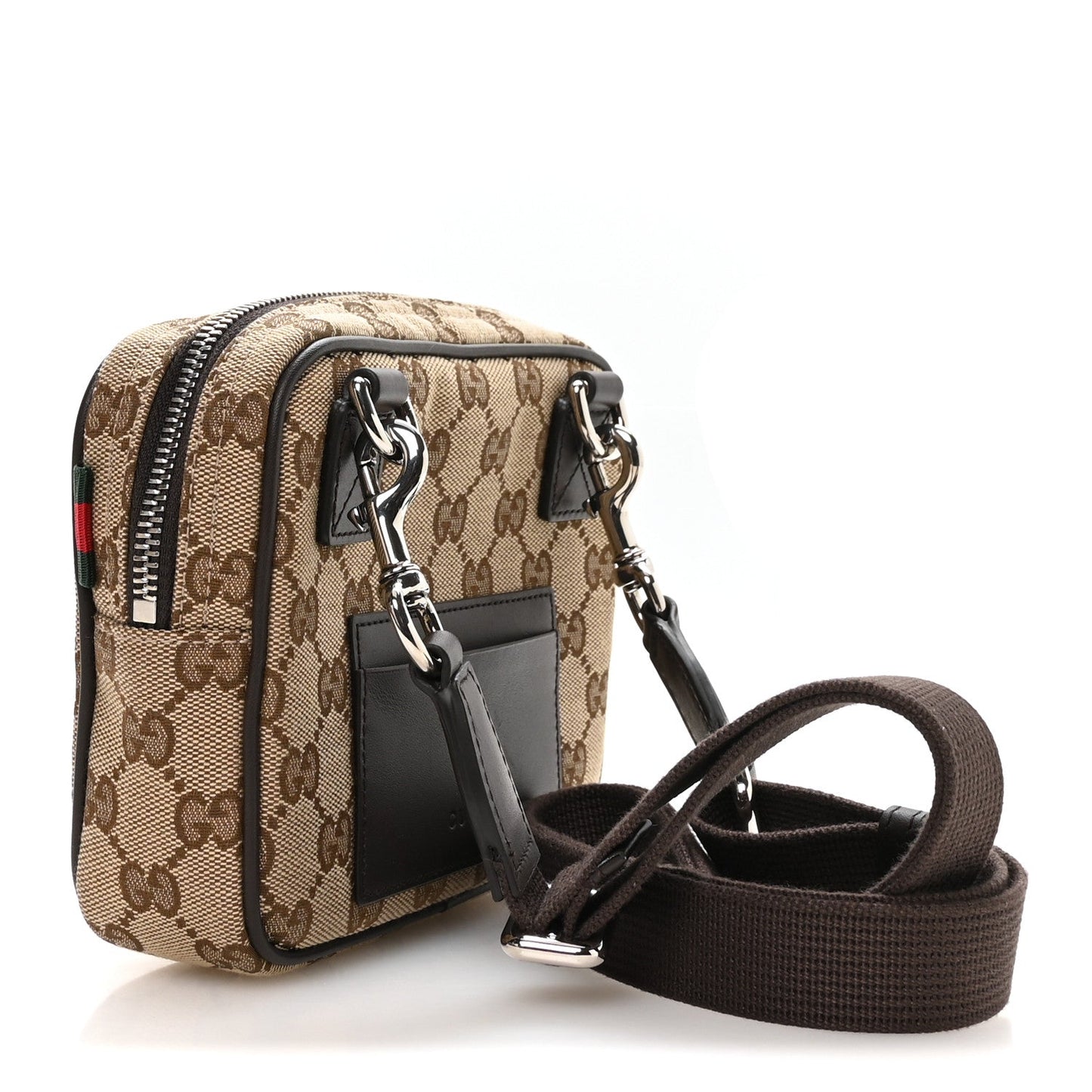 GG Supreme Monogram Calfskin Mini Crossbody Bag Beige Ebony New Acero