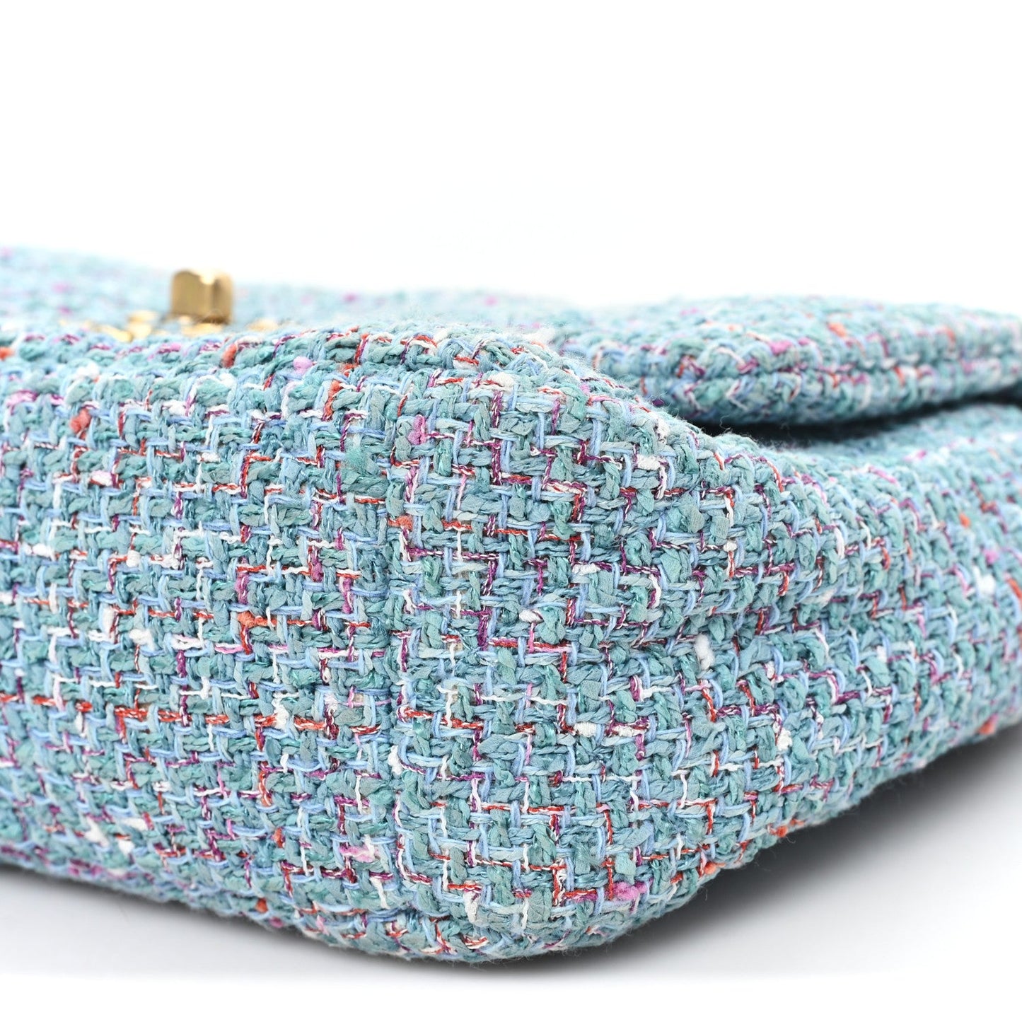 Tweed Quilted Medium Chanel 19 Flap Blue Multicolor