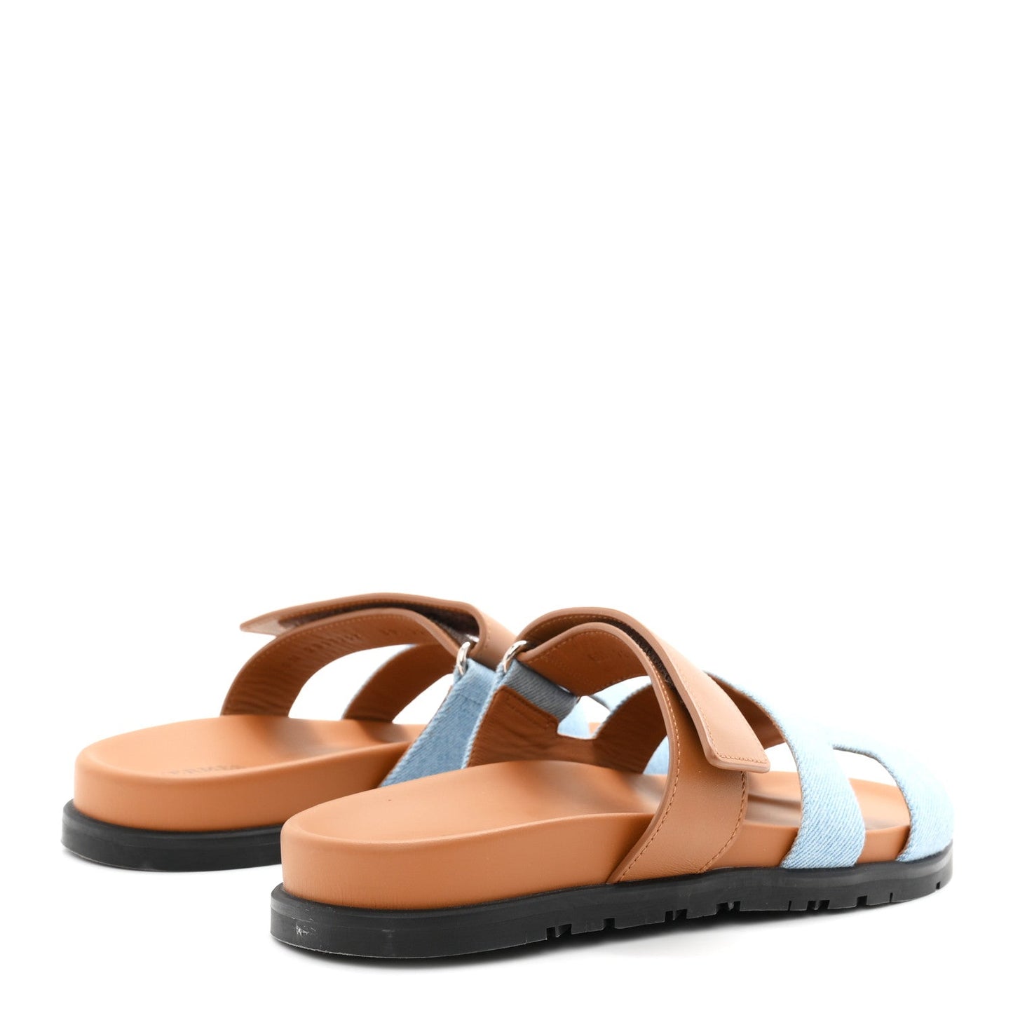 Denim Calfskin Womens Chypre Sandals 39 Bleu Clair Naturel