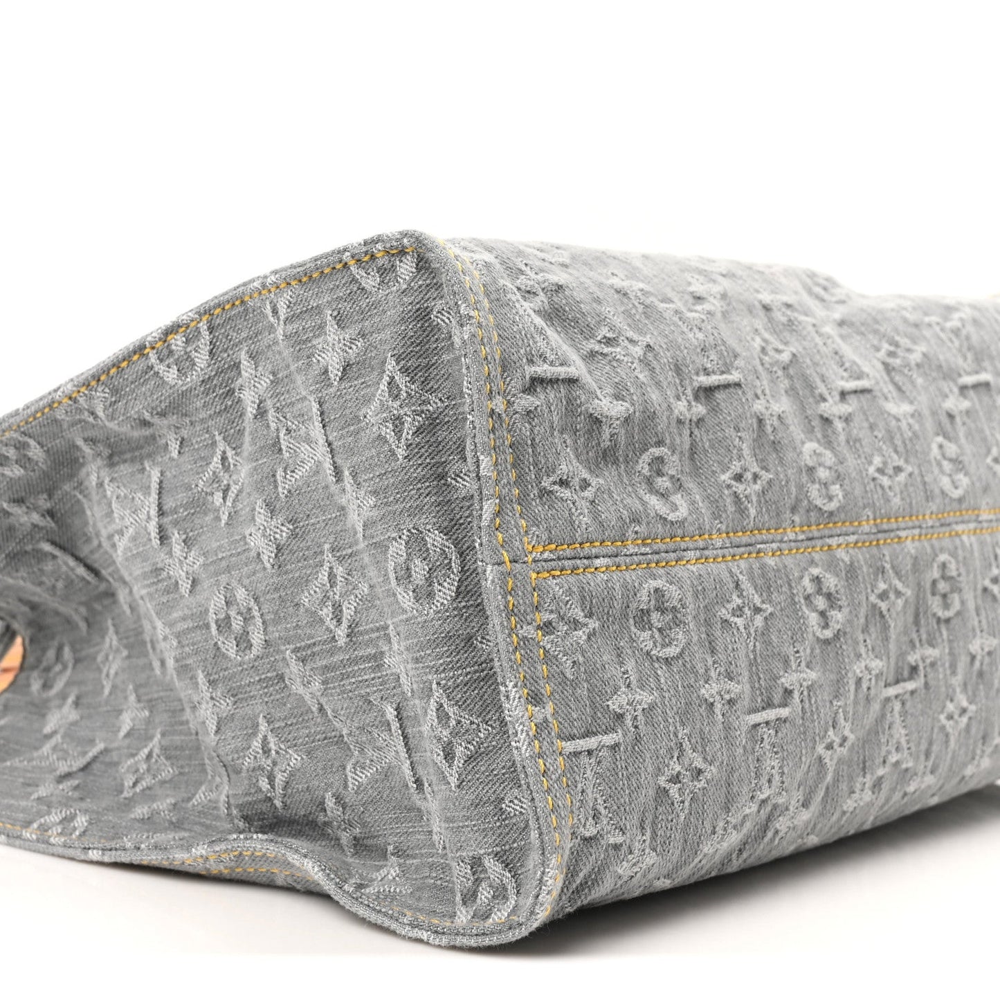 Monogram Denim Onthego MM Washed Gray