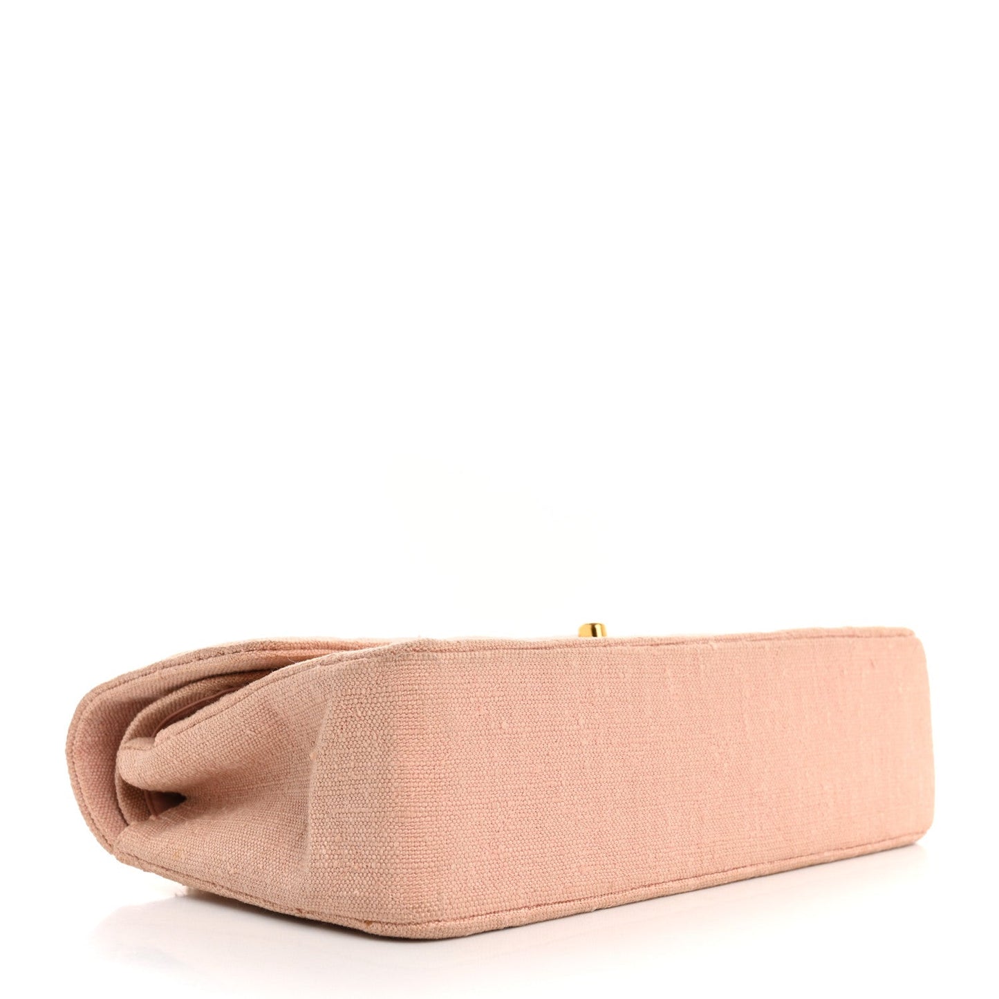 Canvas Quilted Small Double Flap Light Pink