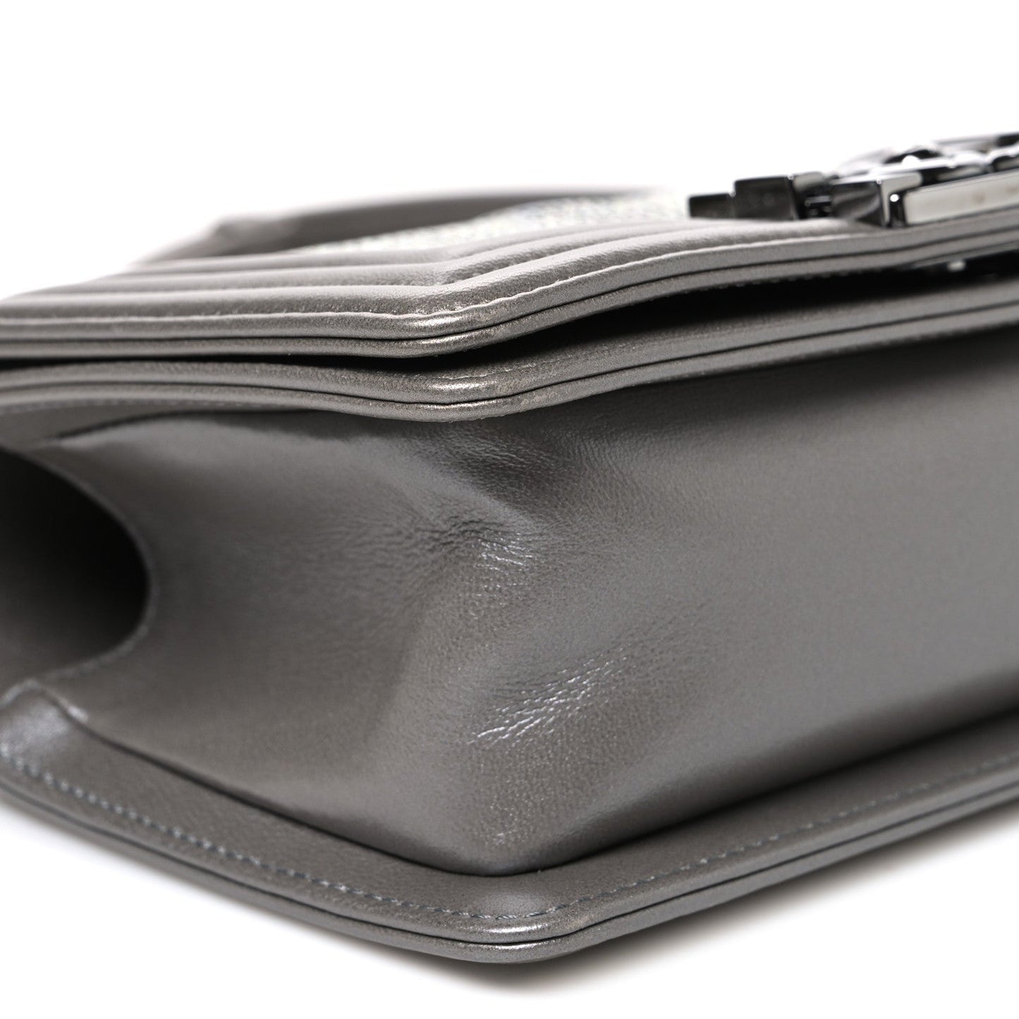 Galuchat Stingray Small Boy Flap Silver