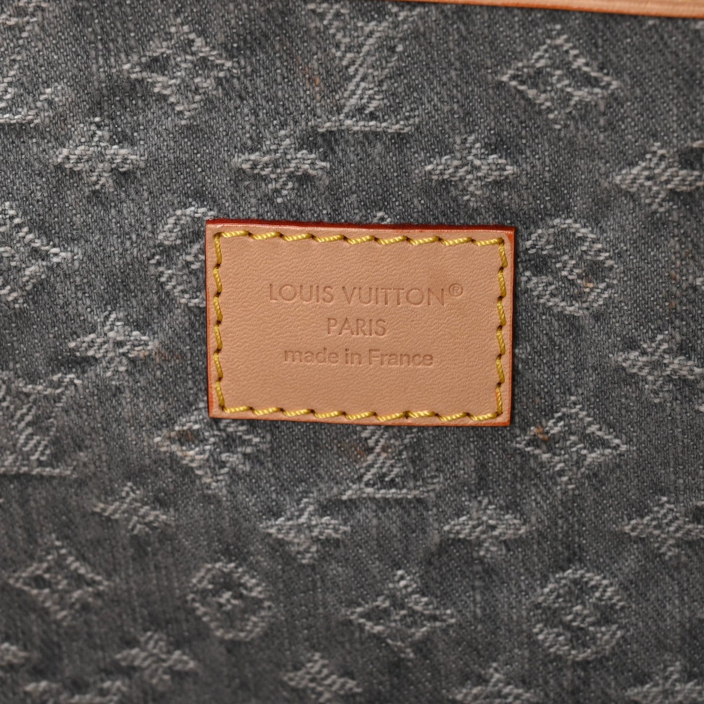 Denim Monogram Studded Keepall Bandouliere 45 Cloudy Grey