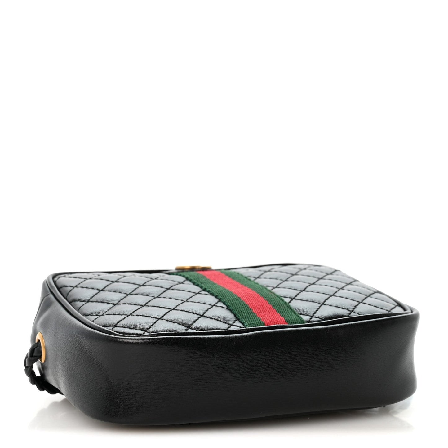Calfskin Trapuntata Web Mini GG Shoulder Bag Black