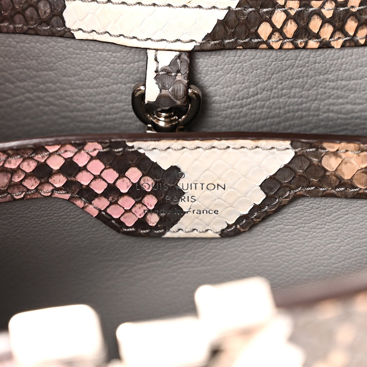 Snakeskin Capucines BB Naturel Multicolor