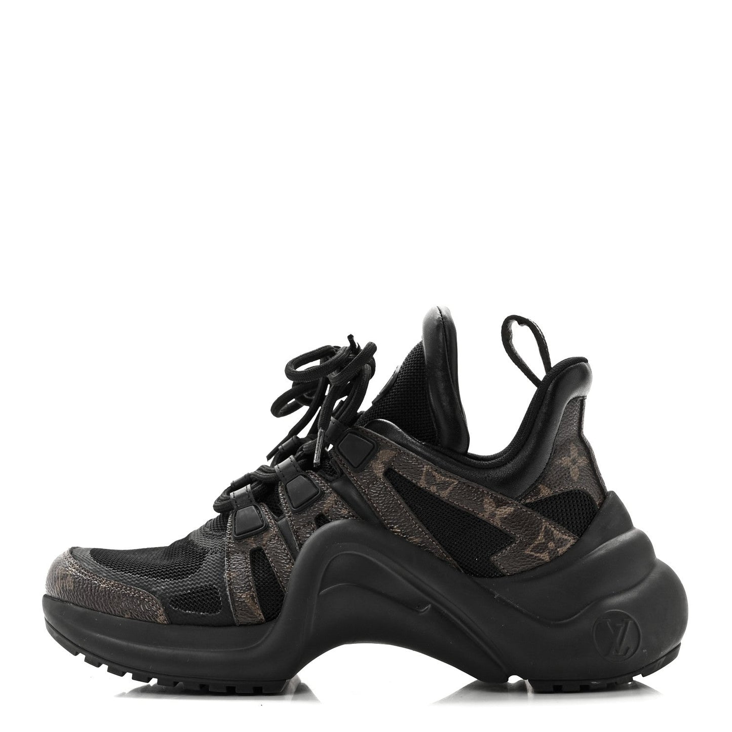 Calfskin Patent Monogram LV Archlight Sneakers 38 Black