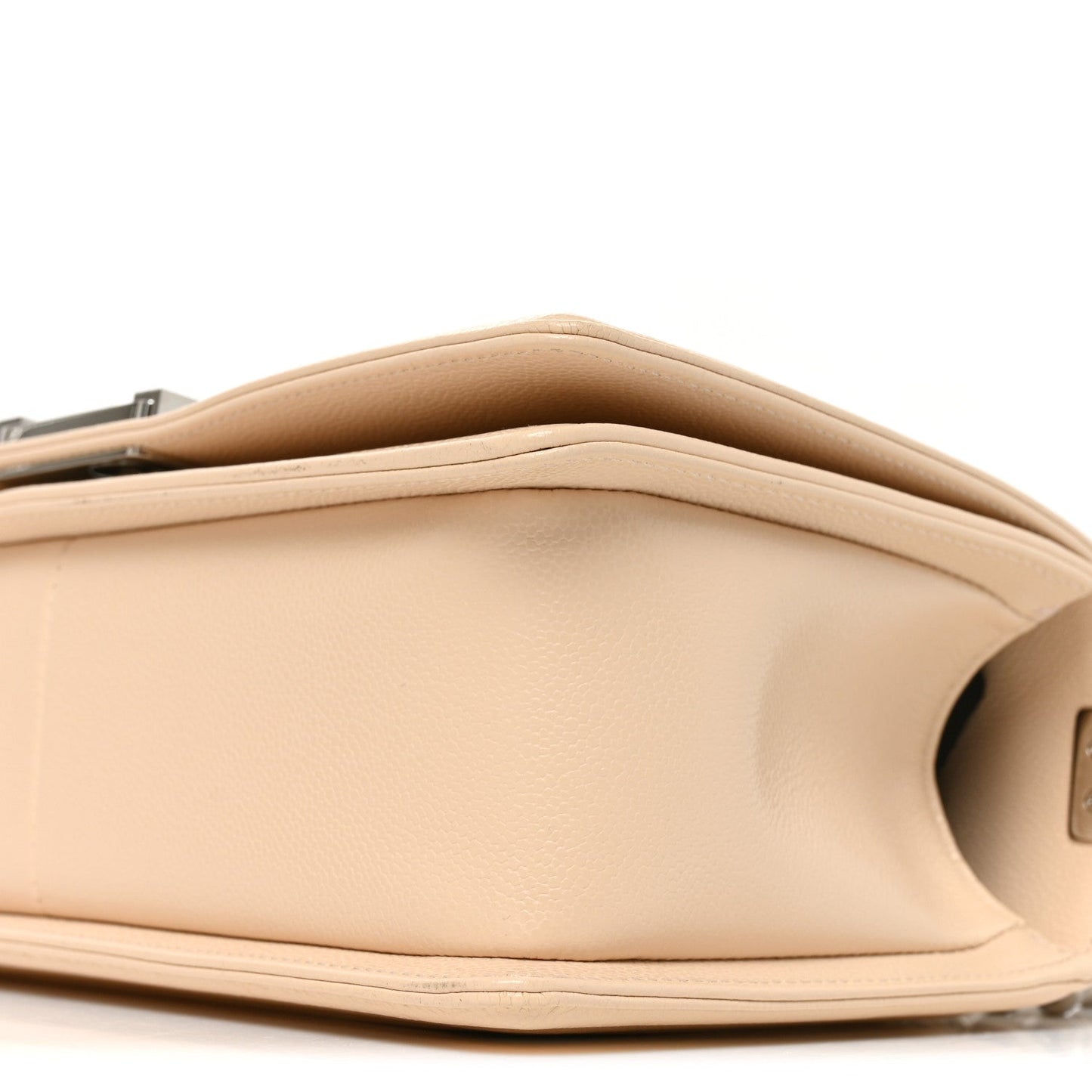 Caviar Quilted Medium Boy Flap Beige
