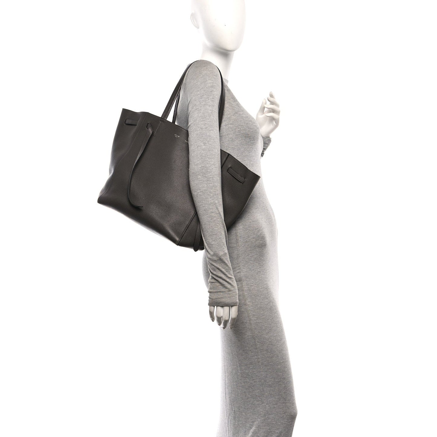 Soft Grained Calfskin Small Belt Cabas Phantom Taupe