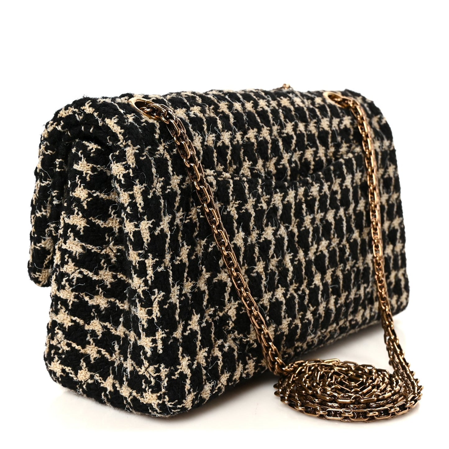 Fantasy Tweed 2.55 Reissue 225 Flap Black White