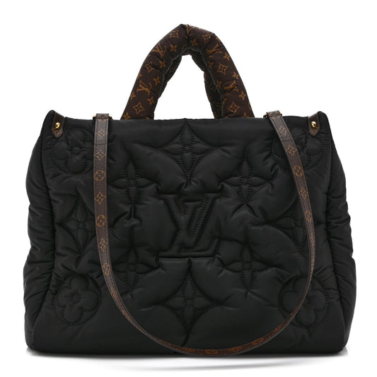 Econyl Monogram Pillow Giant Onthego MM Black