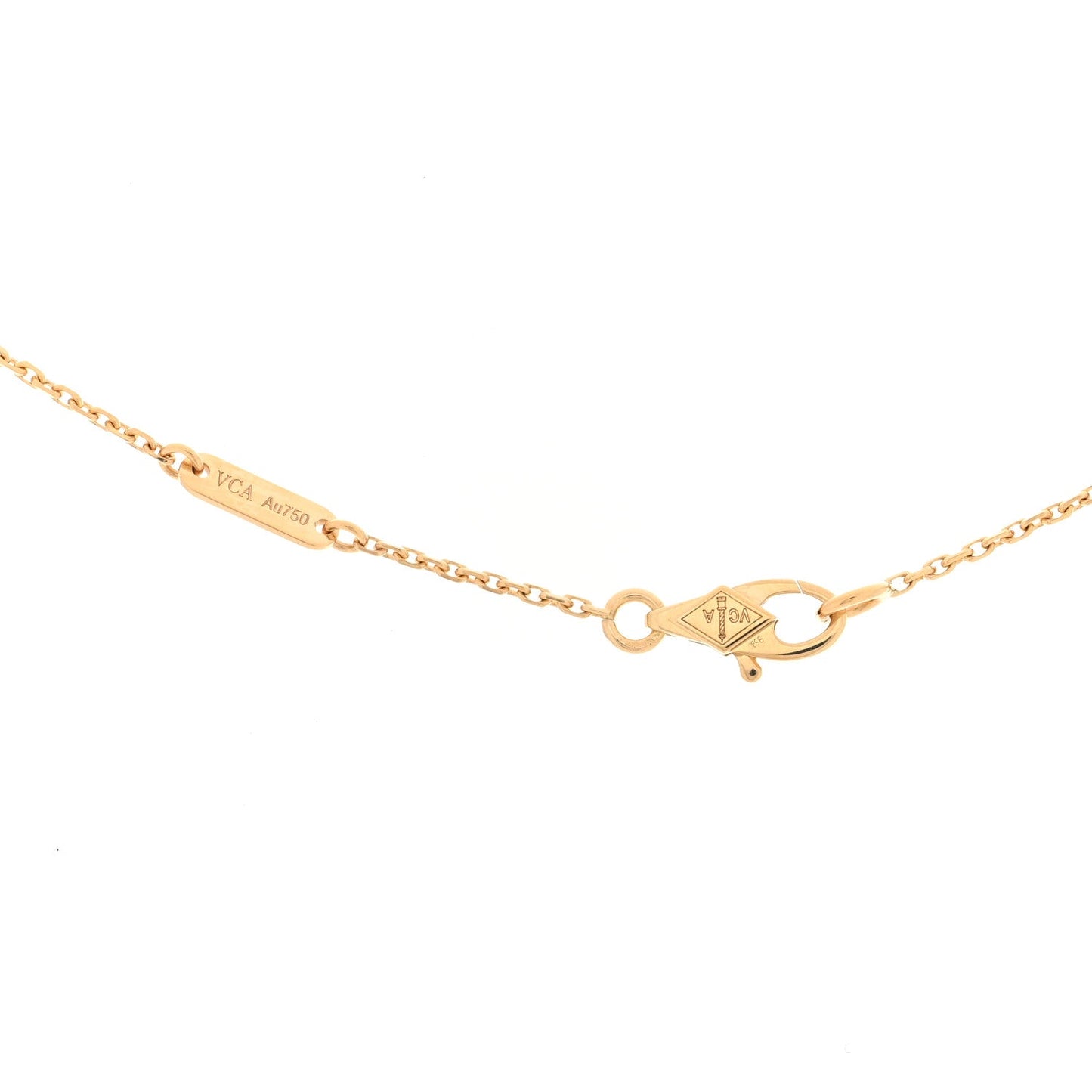 18K Yellow Gold Mother of Pearl Sweet Alhambra Pendant Necklace