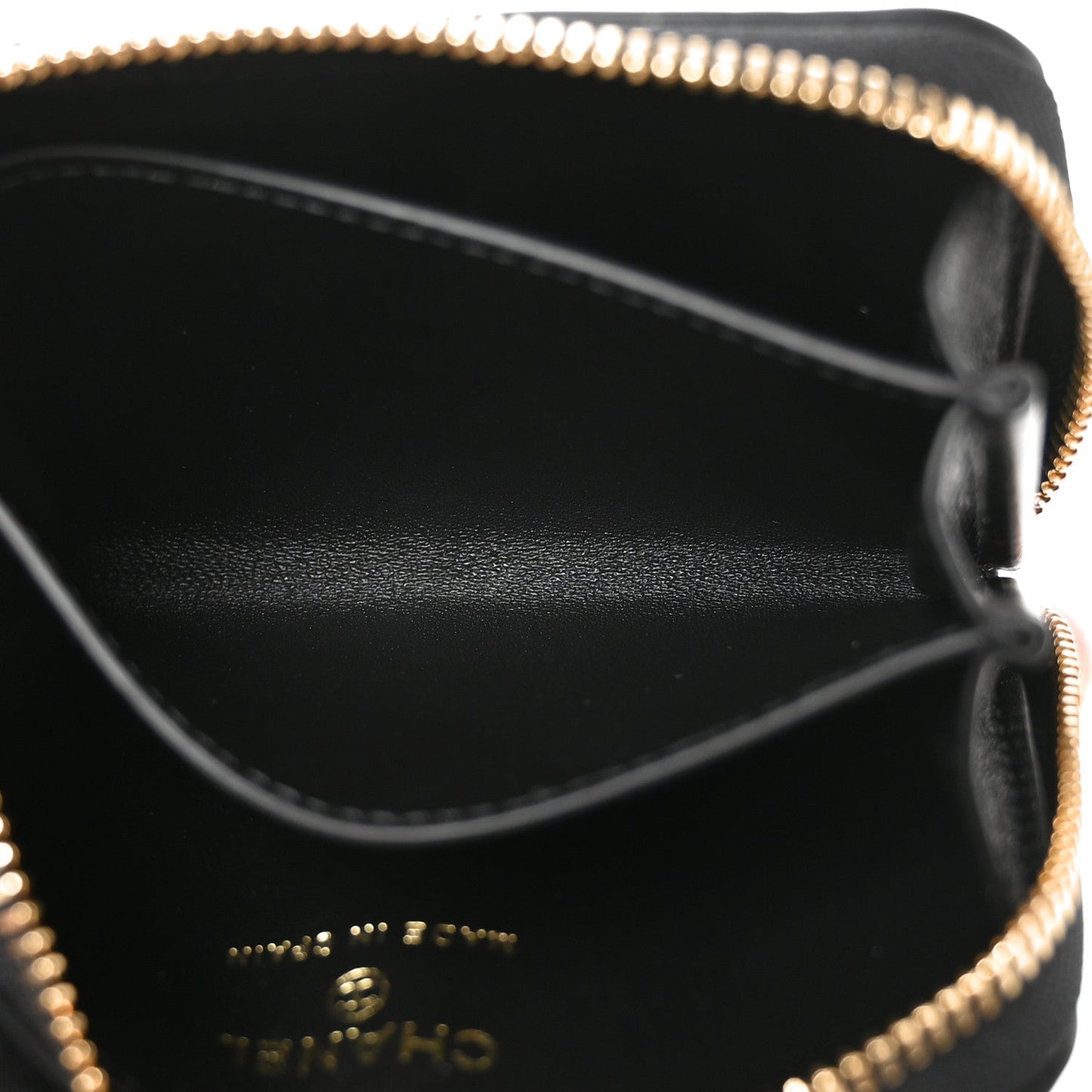 Calfskin Lizard Embossed Crococo Coin Purse Black