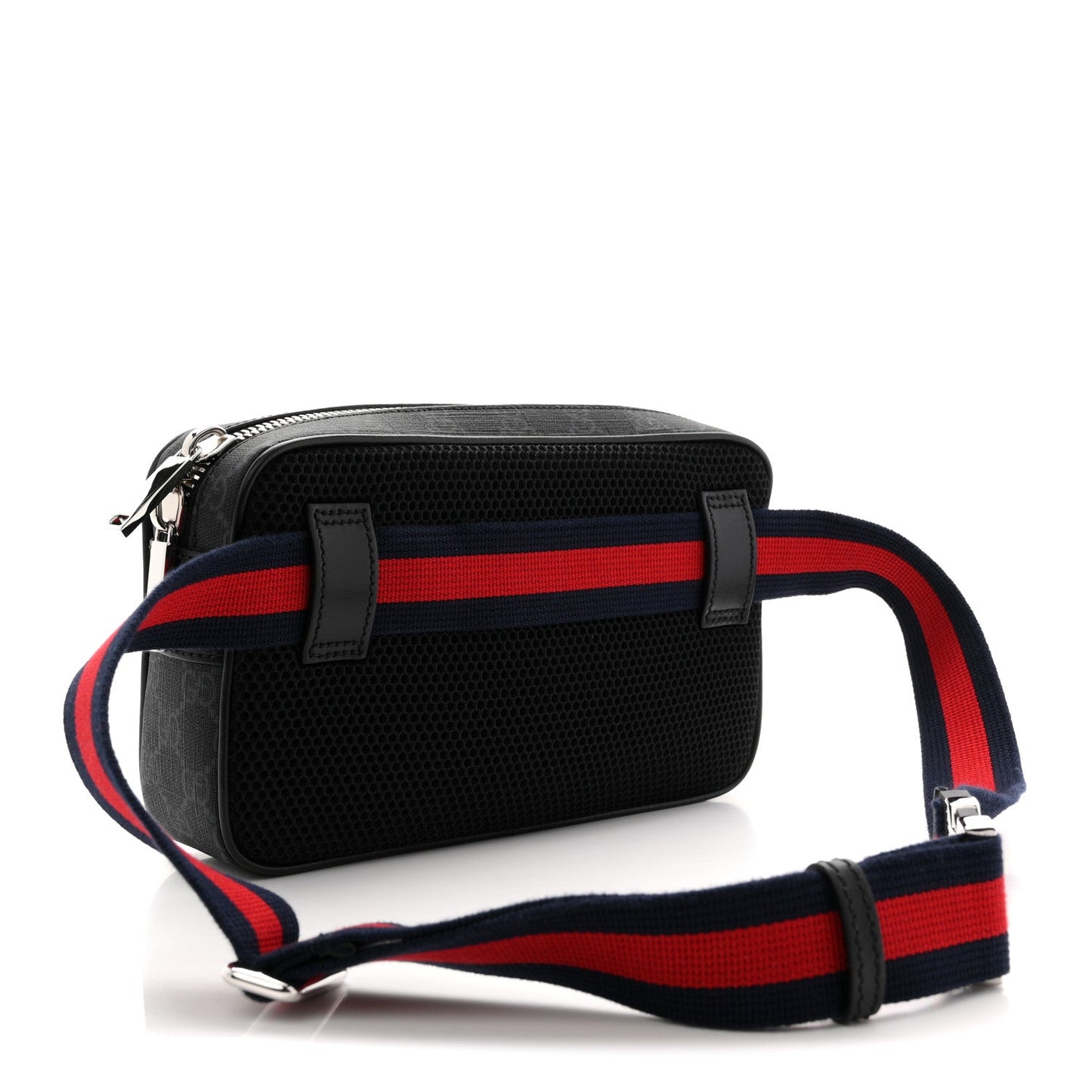 Soft GG Supreme Monogram Web Belt Bag Black Grey