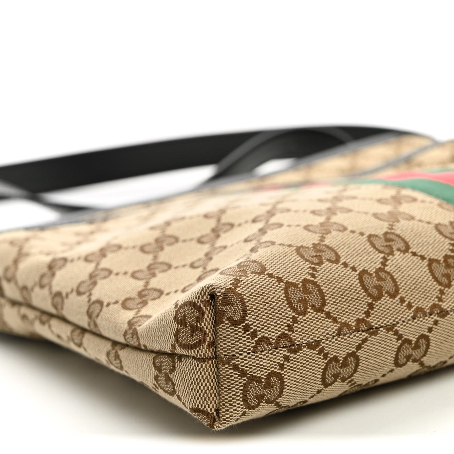 GG Monogram Web Flat Messenger Bag Black