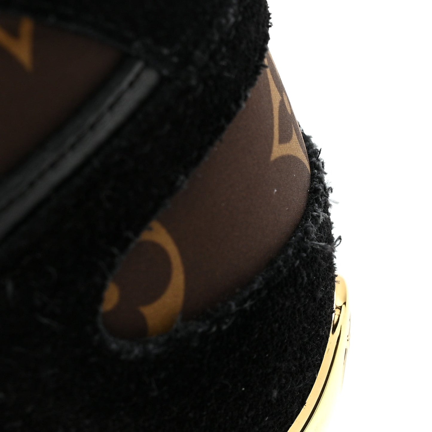 Suede Calfskin Recycled Monogram Nylon Run Away Sneakers 39 Black