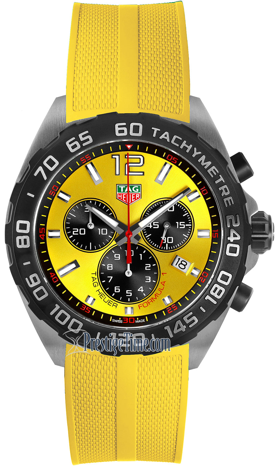 Tag Heuer Formula 1 Yellow Dial Watch for Men - CAZ101AM.FT8054