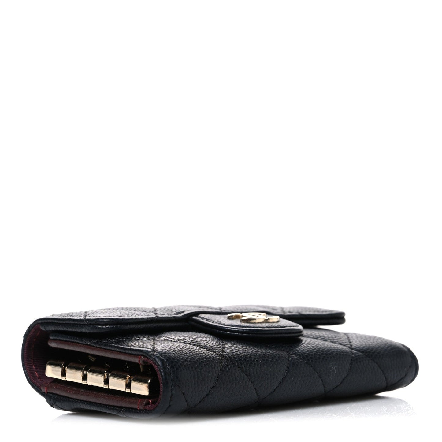 Caviar Quilted Classic 4 Key Holder Wallet Black