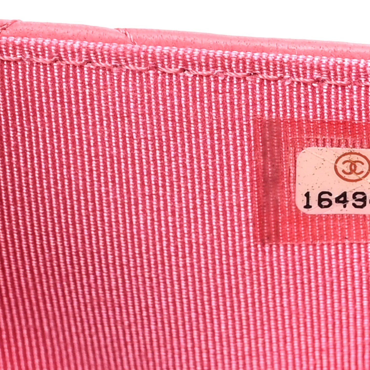 Lambskin Quilted Wallet On Chain WOC Pink