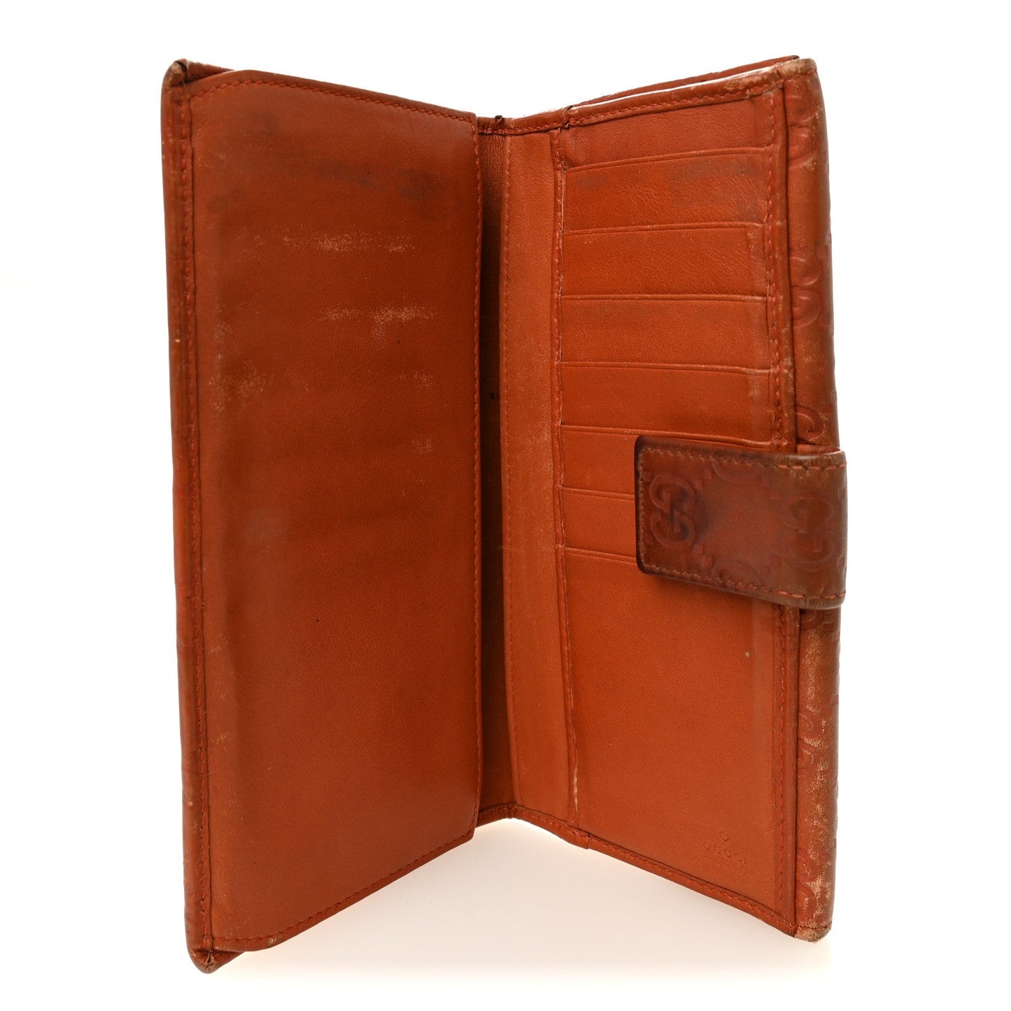 Guccissima Signature Dice Continental Wallet Orange