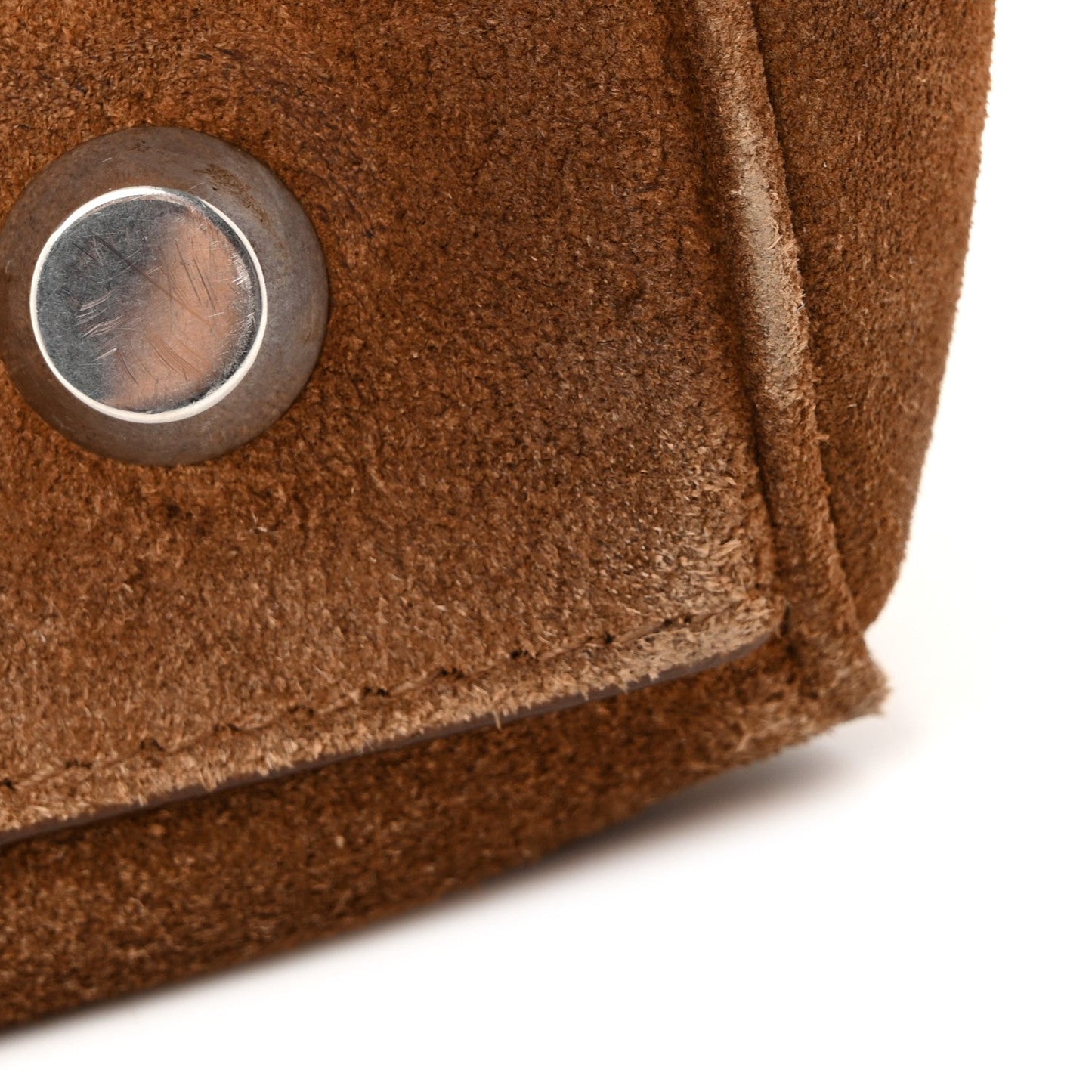 Waxed Suede Calfskin Medium Rodeo Top Handle Handbag Camel