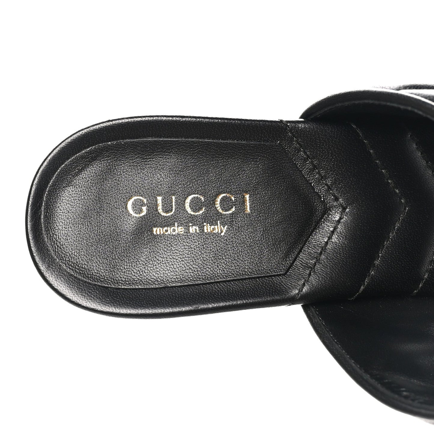 Nappa Charlotte Double G Marmont Thong Pumps 35 Black 35 Mystic White