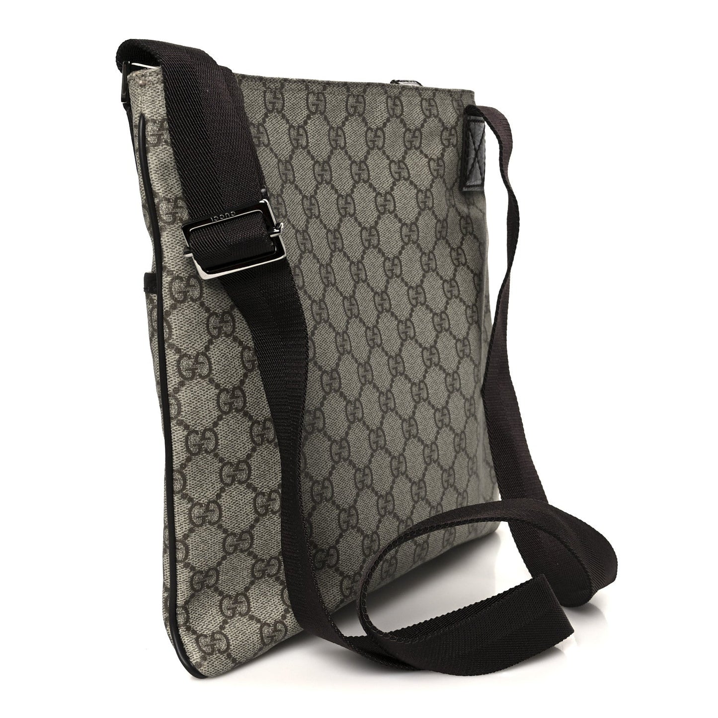 GG Plus Monogram Medium Flat Messenger Bag Dark Brown