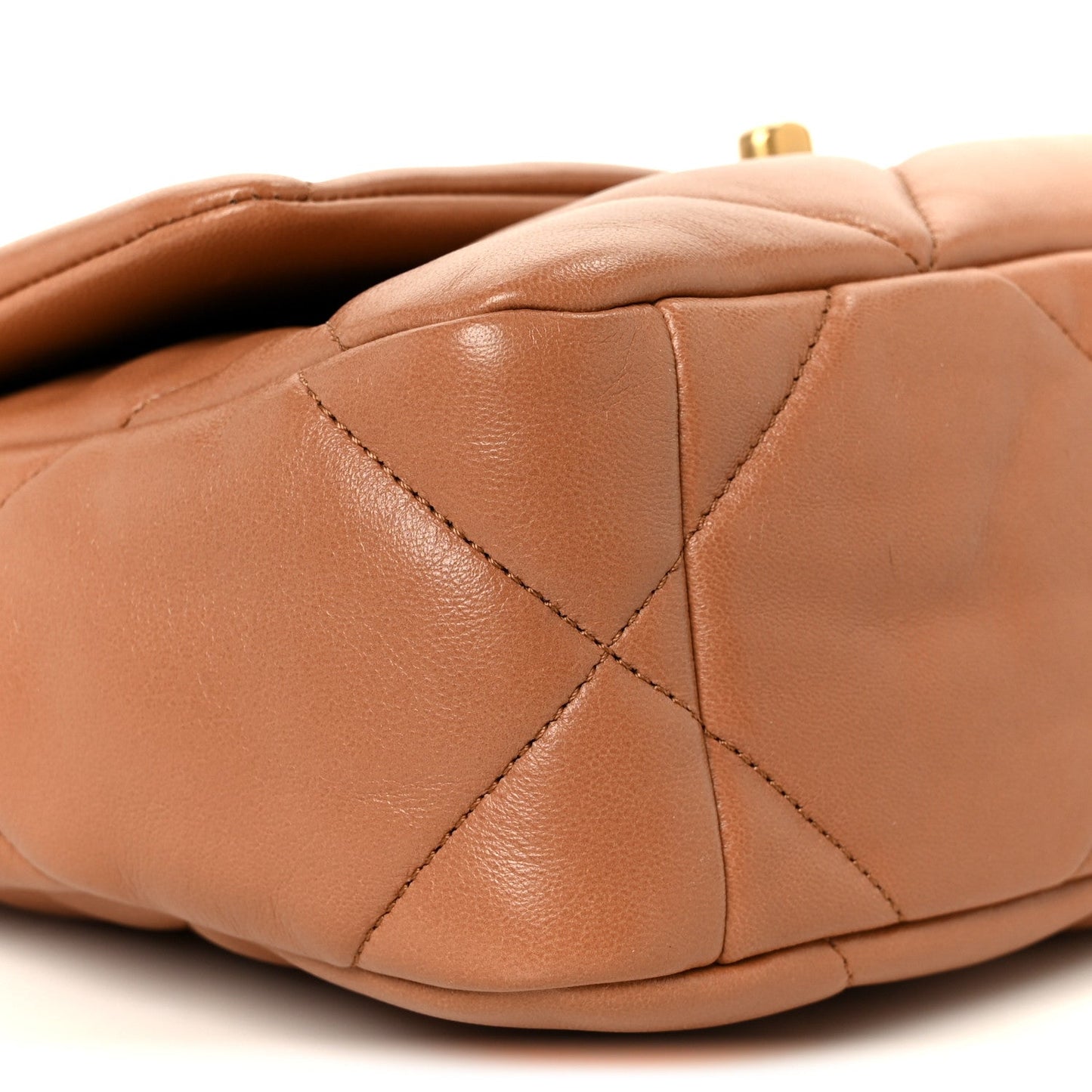 Lambskin Quilted Medium Chanel 19 Flap Brown