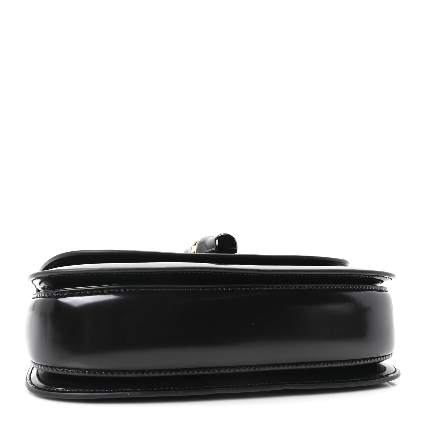 Shiny Polished Calfskin Medium Bamboo Diva Black