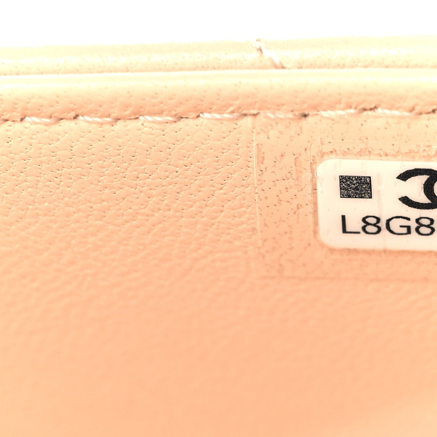 Lambskin Quilted Tab Mini Flap Beige